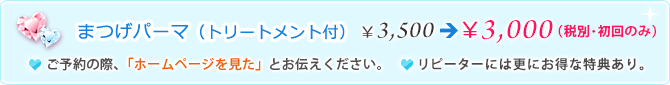 まつげパーマ(トリートメント付)